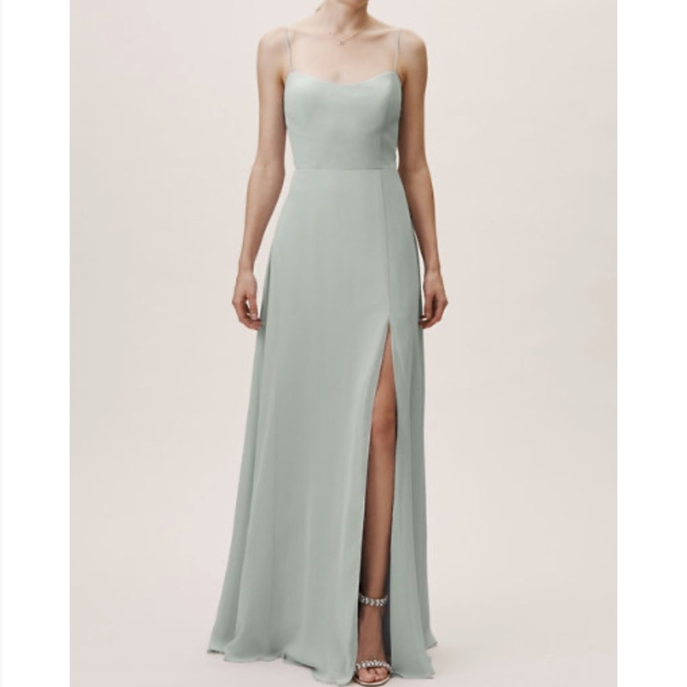 Jenny Yoo Light Green Maxi Dress
